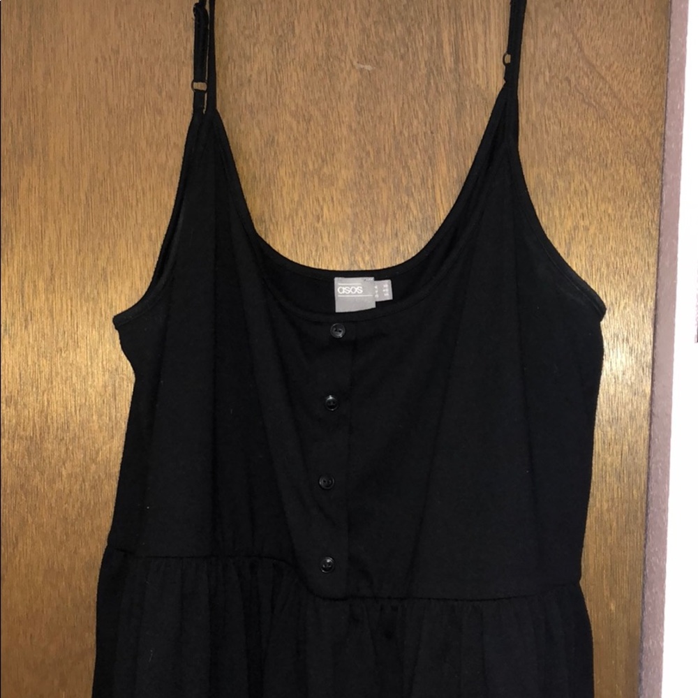 ASOS women’s black babydoll cotton dress sz US 14!